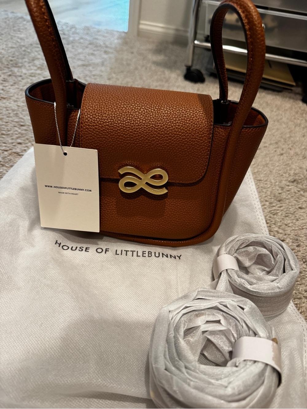 New House of Littlebunny Brown Handbag